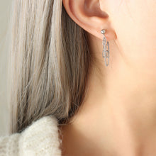 Load image into Gallery viewer, Fashion Simple 316L Stainless Steel Chain Double Layer Earrings