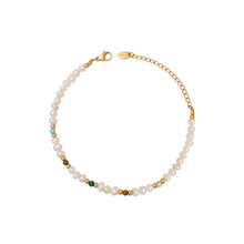 Load image into Gallery viewer, Simple and Elegant Plated Gold 316L Stainless Steel Irregular Imitation Pearl Beaded Bracelet
