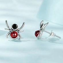 Load image into Gallery viewer, 925 Sterling Silver Simple Personality Spider Stud Earrings with Cubic Zirconia
