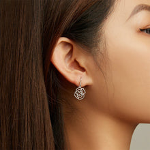 Load image into Gallery viewer, 925 Sterling Silver Fashion Elegant Hollow Rose Flower Earrings