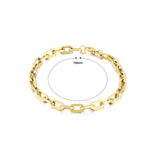 Load image into Gallery viewer, Simple Fashion Plated Gold 316L Stainless Steel Ring Geometric Chain Bracelet