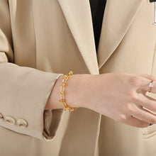 Load image into Gallery viewer, Simple Personality Plated Gold 316L Stainless Steel Knot Geometric Chain Bracelet
