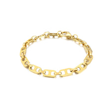Load image into Gallery viewer, Simple Fashion Plated Gold 316L Stainless Steel Hollow Geometric Chain Bracelet