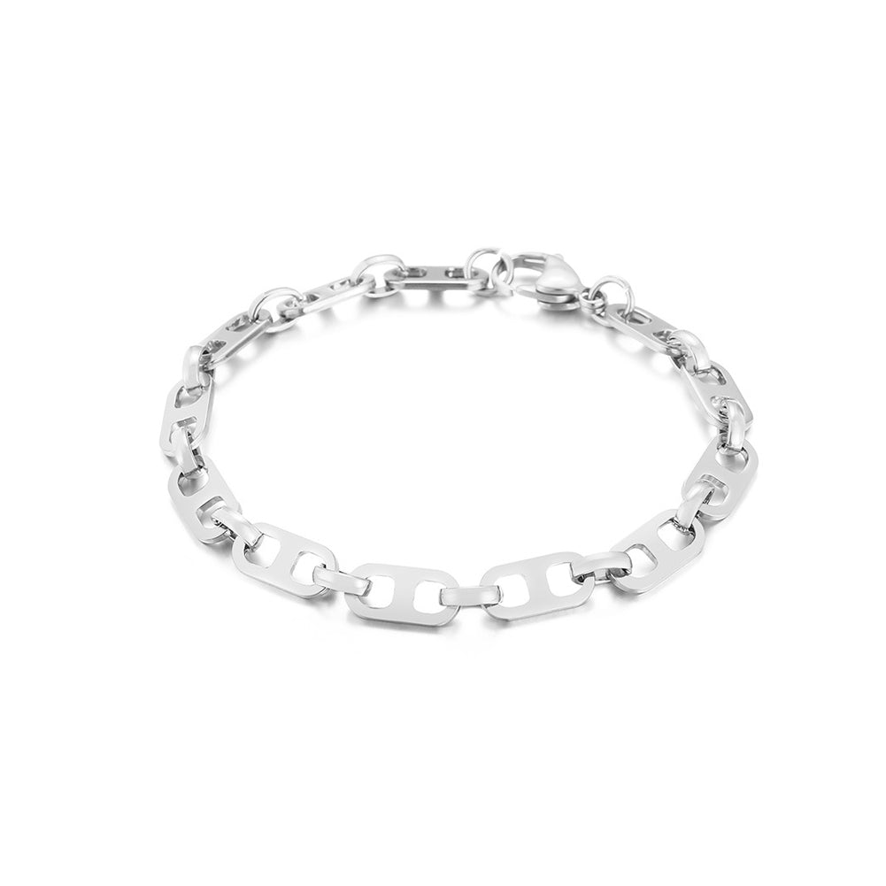 Simple Fashion 316L Stainless Steel Hollow Geometric Chain Bracelet