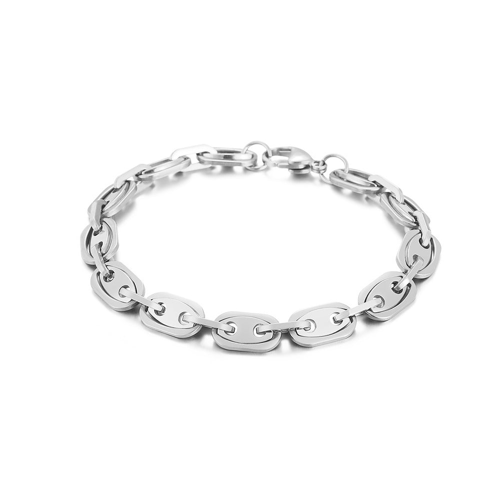 Fashion Personality 316L Stainless Steel Geometric Chain Bracelet