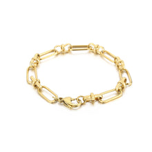Load image into Gallery viewer, Simple Personality Plated Gold 316L Stainless Steel Hollow Geometric Stitching Bracelet