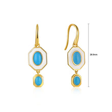 Load image into Gallery viewer, 925 Sterling Silver Plated Gold Fashion Simple Geometric Earrings