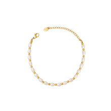 Load image into Gallery viewer, Fashion Elegant Plated Gold 316L Stainless Steel Beaded Imitation Pearl Bracelet