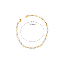 Load image into Gallery viewer, Fashion Elegant Plated Gold 316L Stainless Steel Beaded Imitation Pearl Bracelet