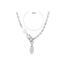 Load image into Gallery viewer, Fashion Simple 316L Stainless Steel Geometric Beaded Imitation Pearl Necklace