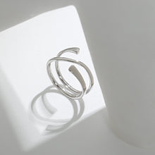 Load image into Gallery viewer, 925 Sterling Silver Simple Personality Multilayer Line Geometric Adjustable Ring