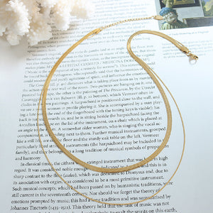 Simple Fashion Plated Gold 316L Stainless Steel Chain Double Layer Necklace