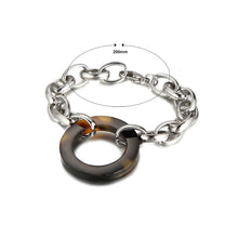 Load image into Gallery viewer, Simple Fashion Hollow Geometric Circle 316L Stainless Steel Chain Bracelet