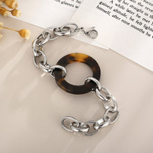 Load image into Gallery viewer, Simple Fashion Hollow Geometric Circle 316L Stainless Steel Chain Bracelet
