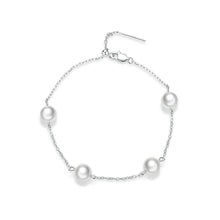 Load image into Gallery viewer, 925 Sterling Silver Fashion Elegant Geometric Imitation Pearl Bracelet