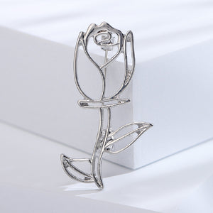 Simple Fashion Hollow Rose Brooch