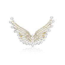 Load image into Gallery viewer, Simple Brilliant Plated Gold Angel Wings Brooch with Cubic Zirconia