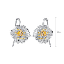 Load image into Gallery viewer, 925 Sterling Silver Fashion Temperament Flower Earrings with Citrine