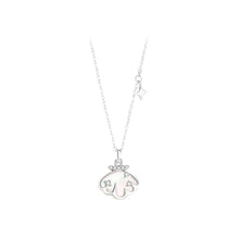 Load image into Gallery viewer, 925 Sterling Silver Fashion Romantic Seashell Pendant with Cubic Zirconia and Necklace
