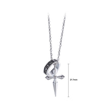 Load image into Gallery viewer, 925 Sterling Silver Fashion Personality Cross Ring Pendant with Necklace