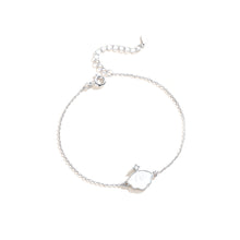 Load image into Gallery viewer, 925 Sterling Silver Fashion Simple Shell Mother-of-pearl Bracelet with Cubic Zirconia