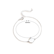Load image into Gallery viewer, 925 Sterling Silver Fashion Simple Shell Mother-of-pearl Bracelet with Cubic Zirconia