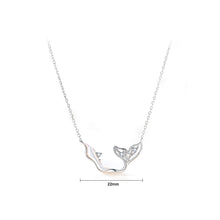 Load image into Gallery viewer, 925 Sterling Silver Simple Fashion Mermaid Tail Mother-of-pearl Pendant with Necklace