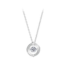 Load image into Gallery viewer, 925 Sterling Silver Simple Temperament Star Geometric Pendant with Cubic Zirconia and Necklace