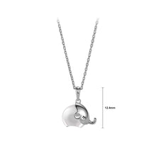 Load image into Gallery viewer, 925 Sterling Silver Simple Cute Elephant Mother-of-pearl Pendant with Necklace