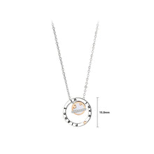 Load image into Gallery viewer, 925 Sterling Silver Fashion Fashion Personality Hollow Planet Pendant with Cubic Zirconia and Necklace