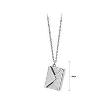 Load image into Gallery viewer, 925 Sterling Silver Simple Romantic Love Letter Envelope Pendant with Necklace