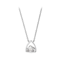 Load image into Gallery viewer, 925 Sterling Silver Fashion Temperament Mountain Hollow Geometric Pendant with Necklace