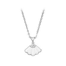Load image into Gallery viewer, 925 Sterling Silve Fashion Temperament Skirt Mother-of-pearl Pendant with Cubic Zirconia and Necklace