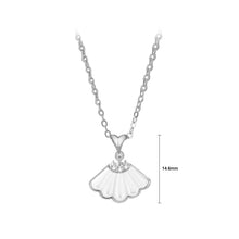 Load image into Gallery viewer, 925 Sterling Silve Fashion Temperament Skirt Mother-of-pearl Pendant with Cubic Zirconia and Necklace