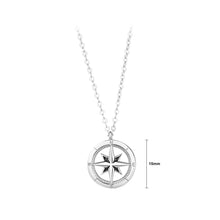 Load image into Gallery viewer, 925 Sterling Silver Fashion Temperament Eight-pointed Star Hollow Round Couple Pendant with Necklace