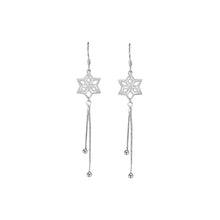 Load image into Gallery viewer, 925 Sterling Silver Fashion Elegant Snowflake Tassel Earrings