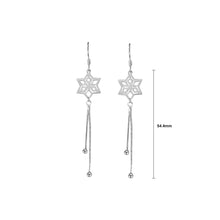 Load image into Gallery viewer, 925 Sterling Silver Fashion Elegant Snowflake Tassel Earrings