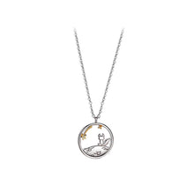 Load image into Gallery viewer, 925 Sterling Silver Fashion Creative Fox Hollow Planet Geometric Round Pendant with Necklace
