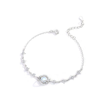 Load image into Gallery viewer, 925 Sterling Silver Fashion Simple Planet Moonstone Star Bracelet with Cubic Zirconia