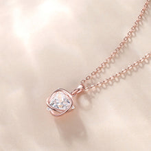 Load image into Gallery viewer, 925 Sterling Silver Plated Rose Gold Fashion Creative Planet Cubic Zirconia Pendant with Necklace