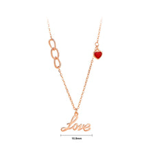 Load image into Gallery viewer, 925 Sterling Silver Plated Rose Gold Simple Romantic Love Heart Pendant with Necklace