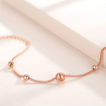 Load image into Gallery viewer, 925 Sterling Silver Plated Rose Gold Fashion Simple Geometric Bead Bracelet
