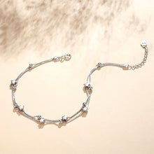 Load image into Gallery viewer, 925 Sterling Silver Fashion Simple Star Bead Double Layer Anklet