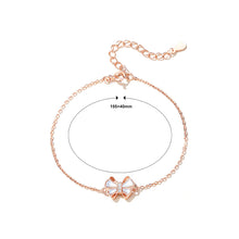 Load image into Gallery viewer, 925 Sterling Silver Plated Rose Gold Fashion Simple Butterfly Mother-of-Pearl Bracelet with Cubic Zirconia