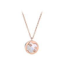 Load image into Gallery viewer, 925 Sterling Silver Plated Rose Gold Fashion Simple Starry Shell Pendant with Cubic Zirconia and Necklace