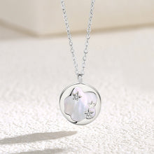 Load image into Gallery viewer, 925 Sterling Silver Fashion Simple Starry Shell Pendant with Cubic Zirconia and Necklace