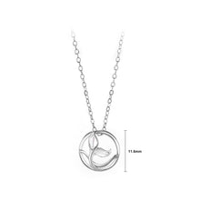 Load image into Gallery viewer, 925 Sterling Silver Fashion Temperament Mermaid Fishtail Mother-of-pearl Round Pendant with Necklace