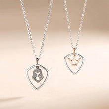 Load image into Gallery viewer, 925 Sterling Silver Simple Personality Hollow Knight Shield Couple Pendant with Necklace For Men