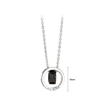 Load image into Gallery viewer, 925 Sterling Silver Simple Fashion Geometric Double Circle Couple Pendant with Necklace For Men