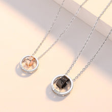 Load image into Gallery viewer, 925 Sterling Silver Simple Fashion Geometric Double Circle Couple Pendant with Necklace For Women